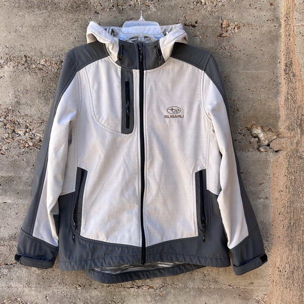 Elevate Sport Jacket Womens Softshell Rain jacket Sz L Subaru Branded Outdoors